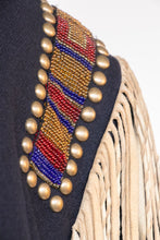 Load image into Gallery viewer, Y2K Western Jacket Wool Beaded Fringe Double D