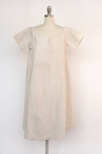 Antique Edwardian Nightgown Cotton 1910s Dress L