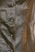 Load image into Gallery viewer, 1960s Leather Vest Tunic Top Brown S