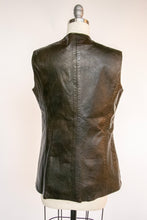 Load image into Gallery viewer, 1960s Leather Vest Tunic Top Brown S