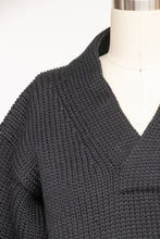 Load image into Gallery viewer, 1940s Sweater Navy Wool Knit Men&#39;s Varsity S/M