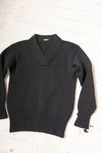 Load image into Gallery viewer, 1940s Sweater Navy Wool Knit Men&#39;s Varsity S/M