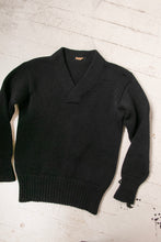 Load image into Gallery viewer, 1940s Sweater Navy Wool Knit Men&#39;s Varsity S/M