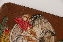 Load image into Gallery viewer, 1950s Wallet Tooled Leather Western Cowboy Floral