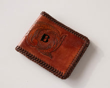 Load image into Gallery viewer, 1970s Wallet Tooled Leather Western Floral B Monogram