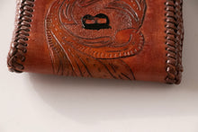 Load image into Gallery viewer, 1970s Wallet Tooled Leather Western Floral B Monogram