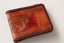 Load image into Gallery viewer, 1970s Wallet Tooled Leather Western Floral B Monogram