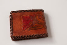 Load image into Gallery viewer, 1970s Wallet Tooled Leather Western Floral B Monogram