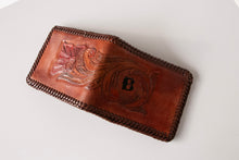 Load image into Gallery viewer, 1970s Wallet Tooled Leather Western Floral B Monogram