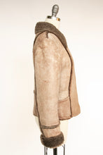 Load image into Gallery viewer, 1970s Shearling Cropped Jacket Sheepskin Brown S