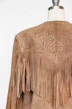 Load image into Gallery viewer, 1990s Fringe Suede Jacket Western Leather Coat L