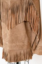 Load image into Gallery viewer, 1990s Fringe Suede Jacket Western Leather Coat L