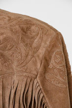 Load image into Gallery viewer, 1990s Fringe Suede Jacket Western Leather Coat L