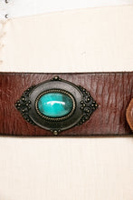 Load image into Gallery viewer, 1990s Belt Leather Glass Cabochon Y2K L