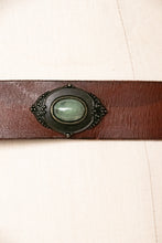 Load image into Gallery viewer, 1990s Belt Leather Glass Cabochon Y2K L