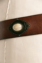 Load image into Gallery viewer, 1990s Belt Leather Glass Cabochon Y2K L