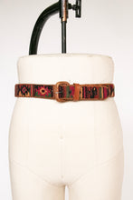 Load image into Gallery viewer, 1990s Belt Kilim Wool Woven Leather