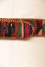 Load image into Gallery viewer, 1990s Belt Kilim Wool Woven Leather