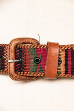 Load image into Gallery viewer, 1990s Belt Kilim Wool Woven Leather