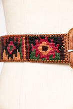 Load image into Gallery viewer, 1990s Belt Kilim Wool Woven Leather