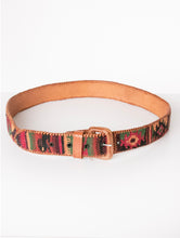 Load image into Gallery viewer, 1990s Belt Kilim Wool Woven Leather