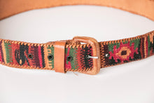 Load image into Gallery viewer, 1990s Belt Kilim Wool Woven Leather