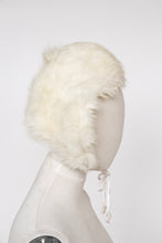 Load image into Gallery viewer, 1960s Hat Rabbit Fur Bonnet Hood Apres Ski Ties