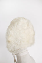 Load image into Gallery viewer, 1960s Hat Rabbit Fur Bonnet Hood Apres Ski Ties