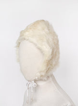 Load image into Gallery viewer, 1960s Hat Rabbit Fur Bonnet Hood Apres Ski Ties