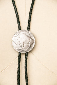 Vintage Bolo Tie Siskiyou Western Buffalo Nickel Coin