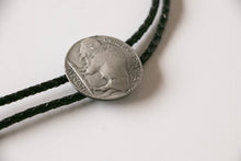 Load image into Gallery viewer, Vintage Bolo Tie Siskiyou Western Buffalo Nickel Coin