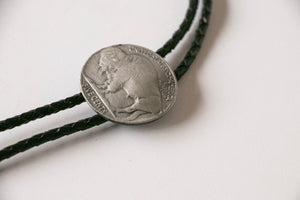 Vintage Bolo Tie Siskiyou Western Buffalo Nickel Coin