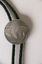 Load image into Gallery viewer, Vintage Bolo Tie Siskiyou Western Buffalo Nickel Coin