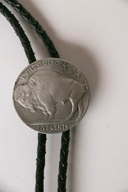 Vintage Bolo Tie Siskiyou Western Buffalo Nickel Coin