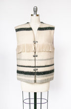 Load image into Gallery viewer, 1960s Norwegian Wool Sweater Vest Striped Fringe