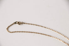 Load image into Gallery viewer, 1970s Necklace Solid Brass Pear Pendant Chain