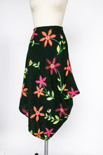 Load image into Gallery viewer, Y2K Skirt Ischiko Floral Embroidered Asymmetric Woven M