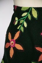 Load image into Gallery viewer, Y2K Skirt Ischiko Floral Embroidered Asymmetric Woven M