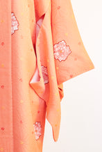 Load image into Gallery viewer, 1960s Haori Silk Printed Peach Lounge Robe