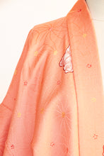 Load image into Gallery viewer, 1960s Haori Silk Printed Peach Lounge Robe