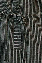 Load image into Gallery viewer, 1970s Dress Striped Knit Shirtfront S