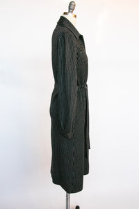 1970s Dress Striped Knit Shirtfront S