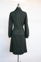 Load image into Gallery viewer, 1970s Dress Striped Knit Shirtfront S