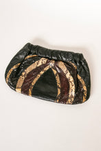 Load image into Gallery viewer, 1980s Clutch Purse Snake Skin + Leather Bag