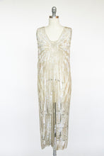 Load image into Gallery viewer, 1920s Dress Deco Sheer Netting Gelatin Sequin Beaded S