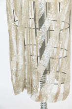 Load image into Gallery viewer, 1920s Dress Deco Sheer Netting Gelatin Sequin Beaded S