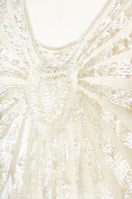Load image into Gallery viewer, 1920s Dress Deco Sheer Netting Gelatin Sequin Beaded S