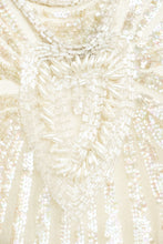 Load image into Gallery viewer, 1920s Dress Deco Sheer Netting Gelatin Sequin Beaded S