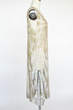 Load image into Gallery viewer, 1920s Dress Deco Sheer Netting Gelatin Sequin Beaded S