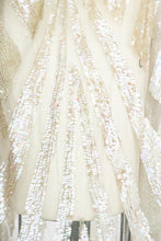 Load image into Gallery viewer, 1920s Dress Deco Sheer Netting Gelatin Sequin Beaded S